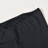 Women Spring Sexy Off-Shoulder Slit Bandeau Jumpsuit