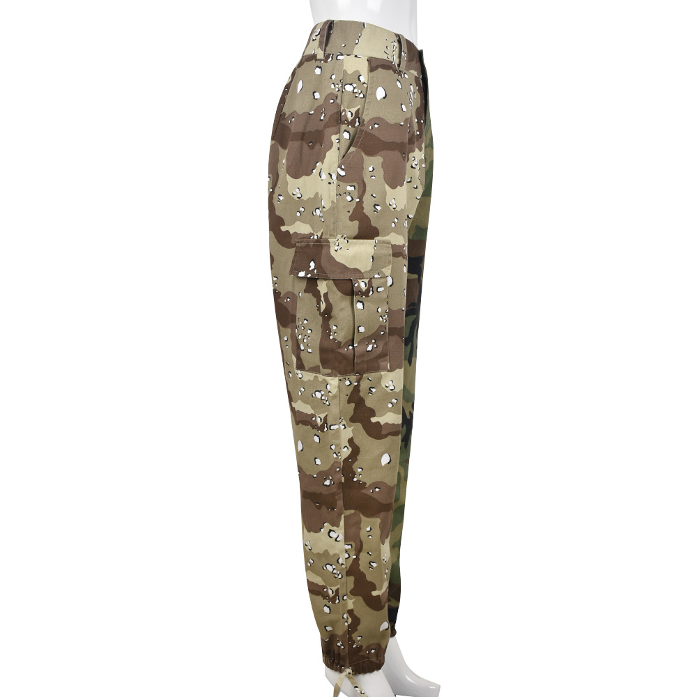 Denim Camouflage Pants for Autumn Casual Streetwear