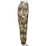 Women Autumn Denim Casual Camouflage Pants