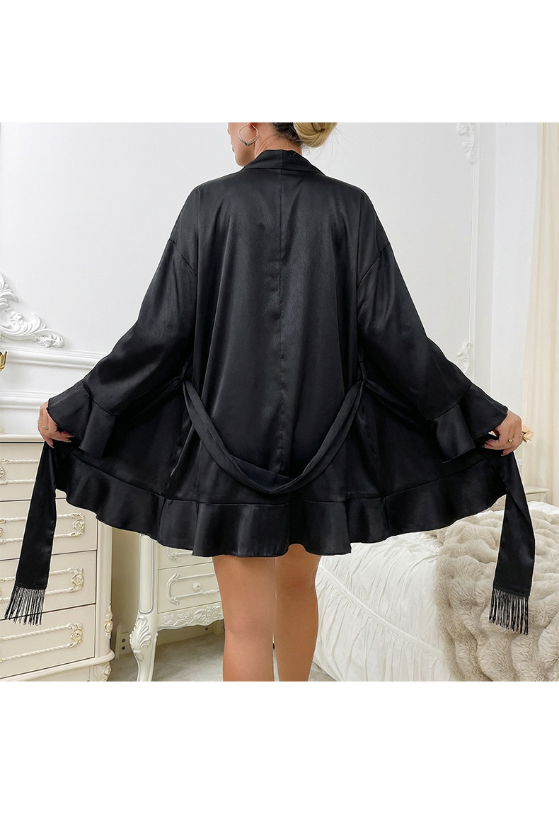 Camisole Strapless Shorts & Robe Three-Piece Pajama Set