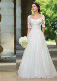 Women Slim Fit Lace Vintage Bridal Wedding Dress Elegant Bride Gown（Processing time need 3-6 days）