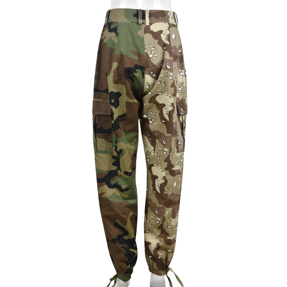 Denim Camouflage Pants for Autumn Casual Streetwear