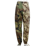 Women Autumn Denim Casual Camouflage Pants