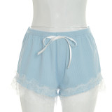 Women Spring/Summer Lace Camisole Top and Shorts Casual Two-Piece Set