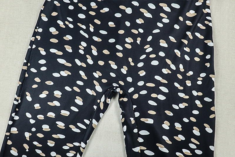 Polka Dot Print Backless Top & Pants Two-Piece Set