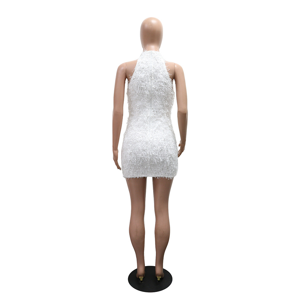 Sequined Bodycon Mini Dress for Evening Parties