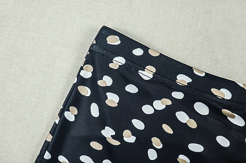 Polka Dot Print Backless Top & Pants Two-Piece Set