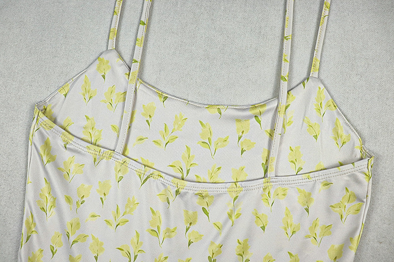 Printed Backless Sleeveless Strapless Summer Dress