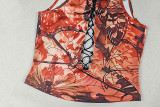 Women Printed Sleeveless Top and Pants Two-Piece Set