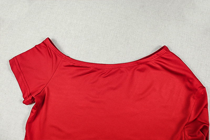 Lace-Up Ruffled Slash Shoulder Bodycon Evening Dress