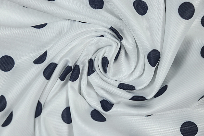 Polka Dot Print V-Neck Sleeveless Halter Dress