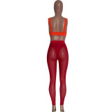 Women Sexy See Through Mesh Pencil Pants Clubwear Sheer Bottoms