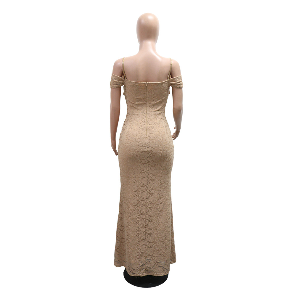 Spaghetti Strap Slit Maxi Dress for Evening Parties