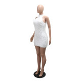 Women Sequined Party Bodycon Mini Dress