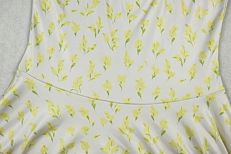 Printed Backless Sleeveless Strapless Summer Dress