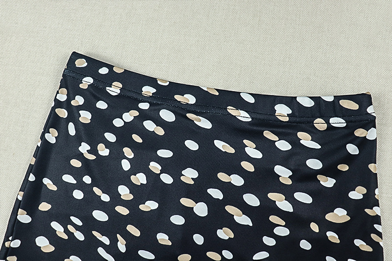 Polka Dot Print Backless Top & Pants Two-Piece Set