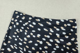 Women Sexy Polka Dot Print Backless Top and Pant Two-Piece Set
