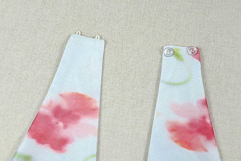 Swing Neck Printed Backless Ruffled Bodycon Dress