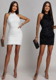 Women Sequined Party Bodycon Mini Dress