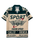 Men SummerDigital Print Short Sleeve Shirt