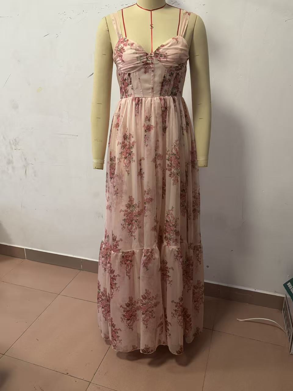 Printed Strap Maxi Dress for Holiday Parties