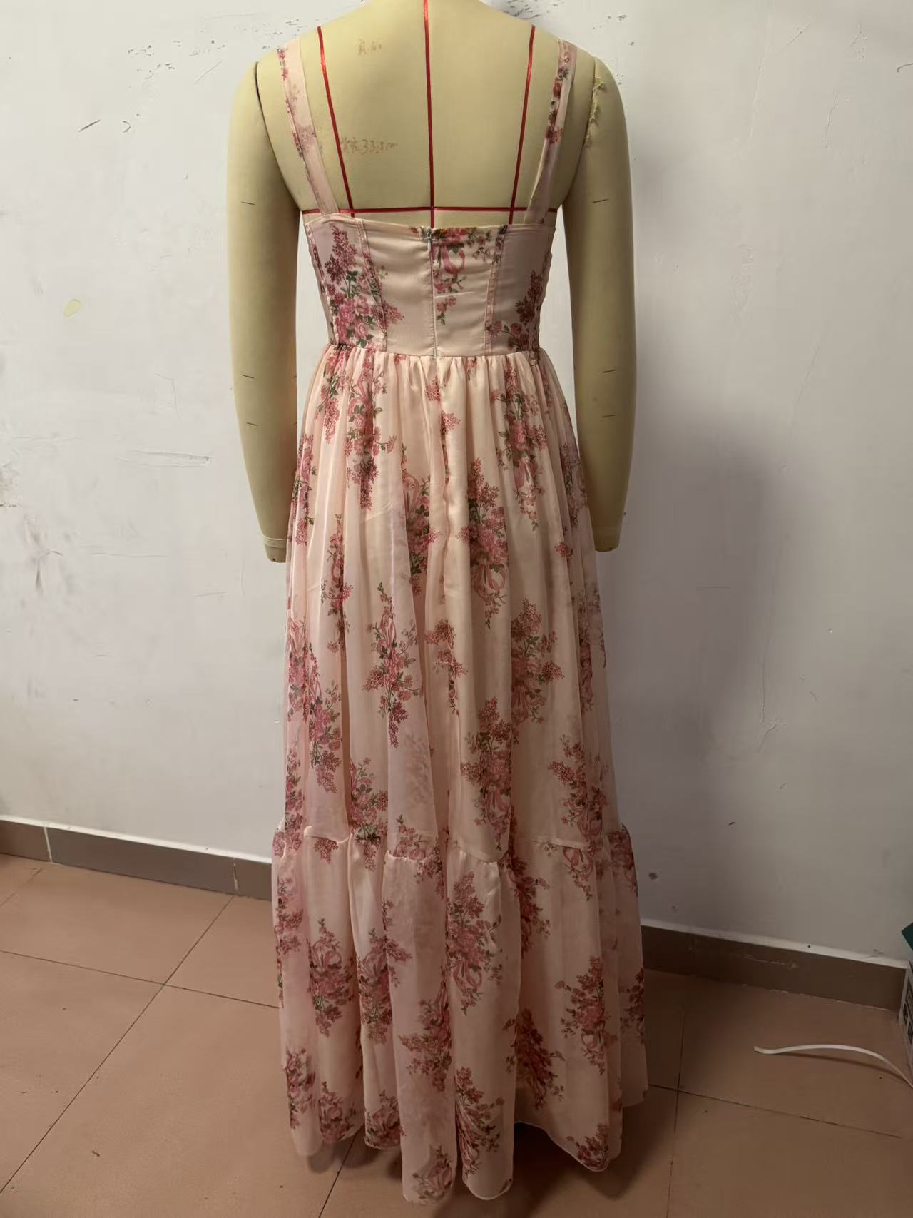 Printed Strap Maxi Dress for Holiday Parties