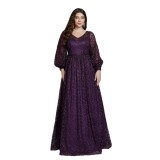 Women Plus Size Luxury Long Sleeve Sequin Formal Party Evening Gown Dress
