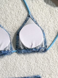 Women Sexy Beach Holiday Three-Piece Bikini Set