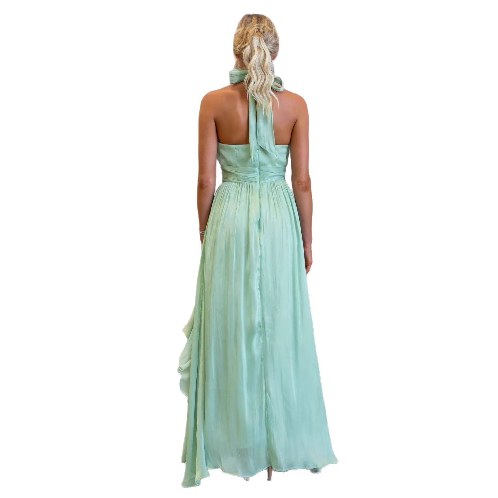 Ruffle Lace-Up Dress for Spring/Summer Casual Holidays
