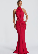 Women Spring Chic Elegant Sexy Slim Fit Low Back Mermaid Dress