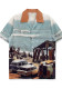Men SummerDigital Print Short Sleeve Shirt