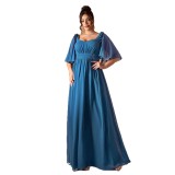 Women Plus Size  Plus Size Elegant Half Sleeve Slim Fit Formal Party Maxi Dress