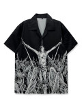 Men SummerDigital Print Short Sleeve Shirt