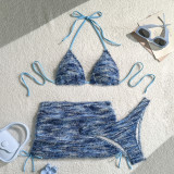 Women Sexy Beach Holiday Three-Piece Bikini Set
