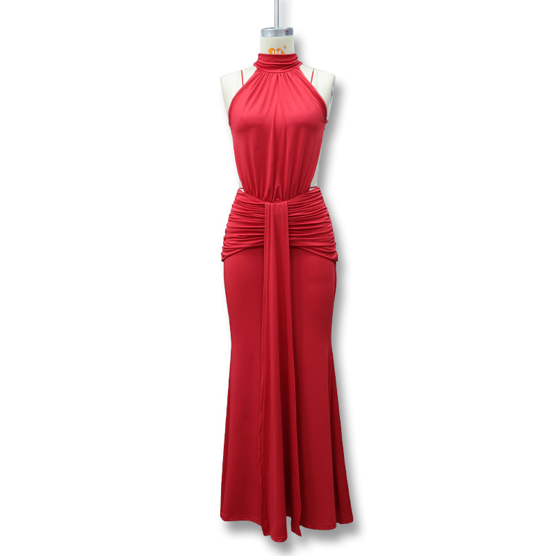 Low Back Mermaid Dress for Spring Elegant Events