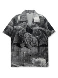 Men SummerDigital Print Short Sleeve Shirt