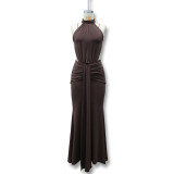 Women Spring Chic Elegant Sexy Slim Fit Low Back Mermaid Dress