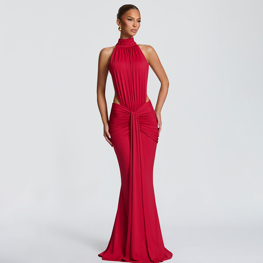 Low Back Mermaid Dress for Spring Elegant Events