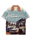 Men SummerDigital Print Short Sleeve Shirt