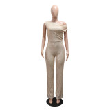Women Sleeveless Sequin Slim Fit Evening Jumpsuit