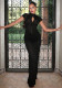 Women Spring Sexy Slim Fit Stand Collar Button Short Sleeve Bodycon Long Dress