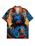 Men SummerDigital Print Short Sleeve Shirt