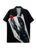 Men SummerDigital Print Short Sleeve Shirt