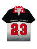 Men SummerDigital Print Short Sleeve Shirt