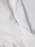 Women Holidays Halter Neck Lace-Up Sexy Backless Dress