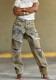 Women Irregular Ripped Denim Pant