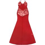 Women Sexy Mesh Camisole V-Neck Sequined Dress