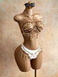 Women Summer Sexy Hollow Out Chain Beach Accessory Set