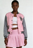 Women Baseball Jacket Skirt Three-Piece