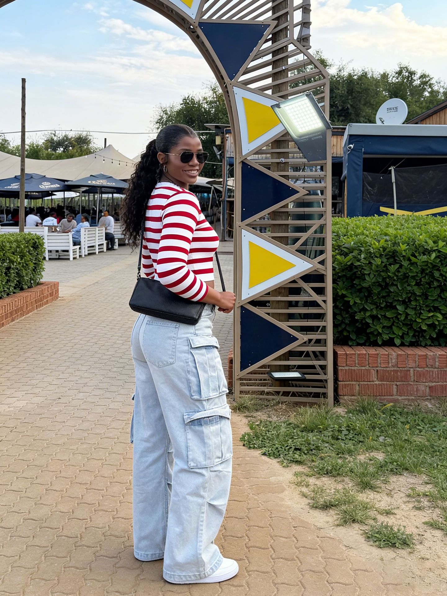 Washed Denim Cargo Pants for Casual Streetwear
